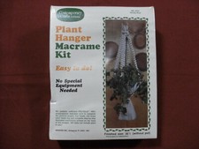 Contemporary Crafts 1981 Plant Hanger Macrame Kit 8101 Knotty Pine 36" Long NEW