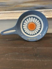 Figgjo Flint Turi-design Blue Daisy Skillet Baking Dish EUC MCM
