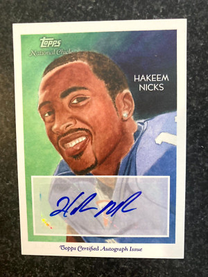 2009 Topps National Chicle HAKEEM NICKS Autograph #NCA-HN Rookie Giants B23