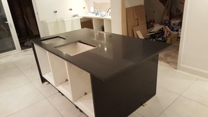 Black Quartz With Sparkles Kitchen Worktops Ebay