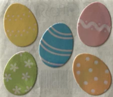 OPAL EASTER EGG Stickers(5pc) Mrs.Grossman’s•Easter•Colorful •Religion•Colorful•