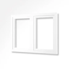 Tilt and Turn Windows White 48" x 48" Double Sash