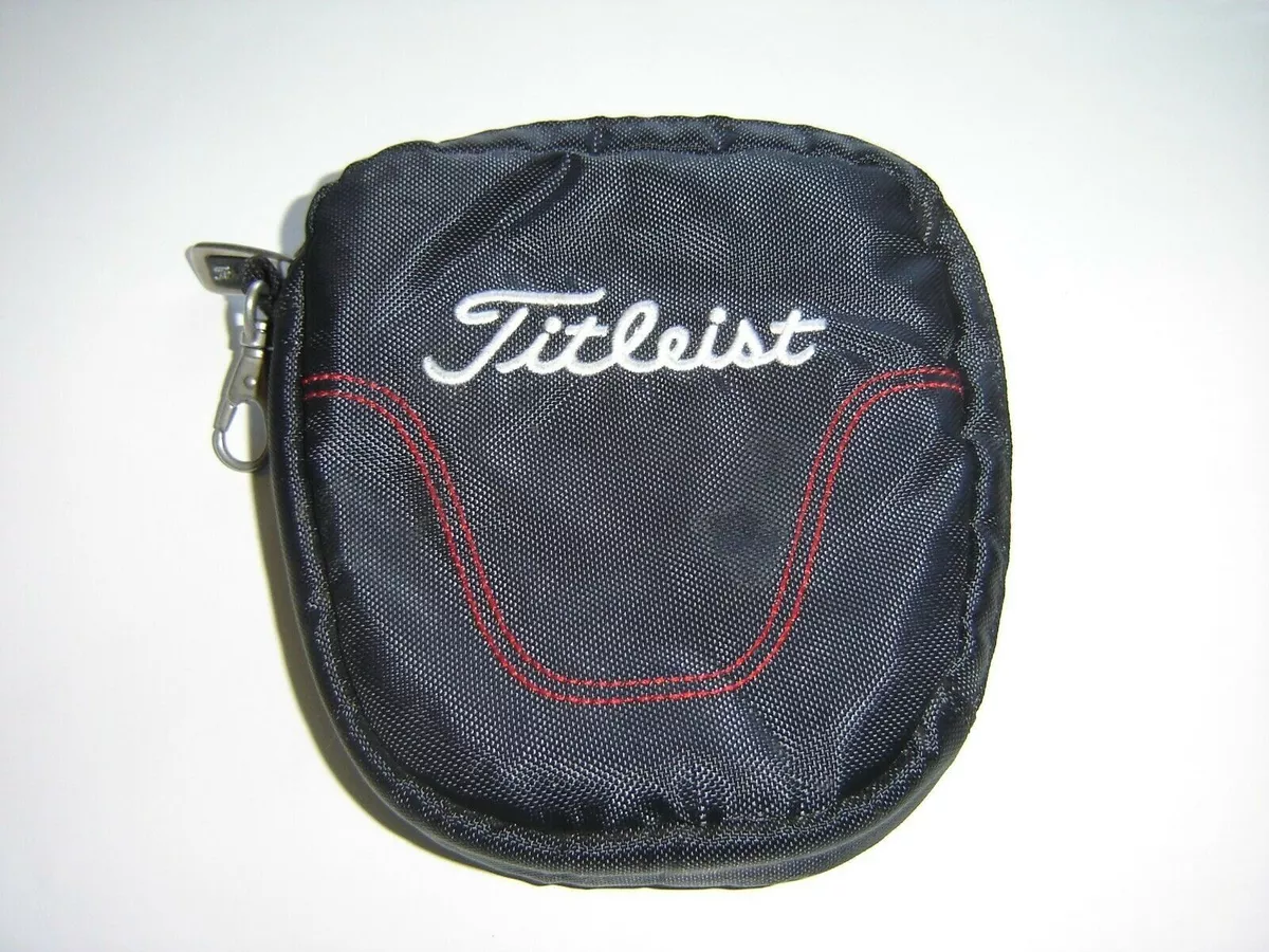 TITLEIST GOLF ZIPPED VALUABLES POUCH CLIP ONTO GOLF BAG