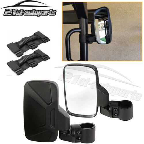 For Arctic Cat Wildcat Trail Prowler HD UTV Side Rear View Mirror + Grab Handles