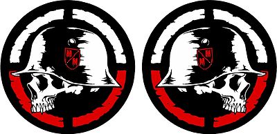 METAL MULISHA DECAL PAIR #10  Sticker, Truck Trailer Moto Car Window Wall Art
