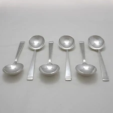 CLASSIC Design MAPPIN & WEBB Sheffield Silver Service Cutlery Six Soup Spoons