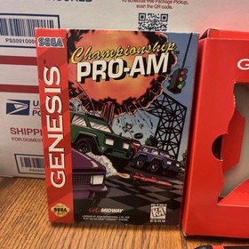 Championship Pro-Am (Sega Genesis) Cardboard CIB COMPLETE & TESTED