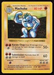 Machoke 34/102 Base Set Shadowless Uncommon