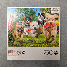 Buffalo Games Dog Days 750pc Animals Jigsaw Puzzle Cardboard Interlocking 17331