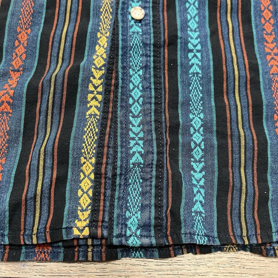 Vintage 90s Guess Georges Marciano Southwest Aztec Button Down Shirt XL NWT USA - Image 2 of 4