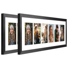 8x26 Collage frame with 6 Openings 4X6 Pictures, Multiple Picture Frame with ...