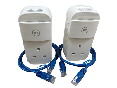 BT Mini Connector v2 Powerline Adapter Kit 1Gbps with Passthrough Socket