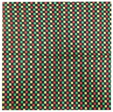 Lot of 6 Red Yellow Green Black Checkered 22"x22" Cotton Bandana Bandanna