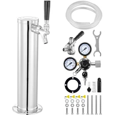 Beer Kegerator Tower Kit Single Tap Beer Conversion Kit with CGA320 Regulator
