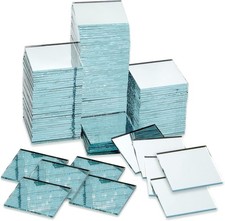 120PCS 1x1 Inch Mini Mirror Tiles Square Mosaic Craft Glass Pieces for DIY Art W