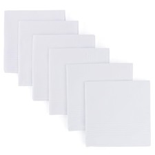 Handkerchiefs for Men Pure Cotton Soft White Hanky Handkerchieves
