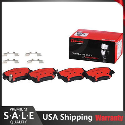 Brembo Front Brake Pad Set Ceramic Clips For Hyundai Azera Santa Fe Kia Sorento