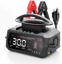 30 AMP Battery Charger, 6V/12V/24V Lead-Acid, Lithium, LiFePo4 Smart C30A 