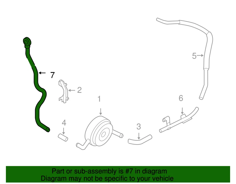 Nissan Máxima 2004-2008 genuino - tubo de agua 14053-8Y000 Foto 3 de 3