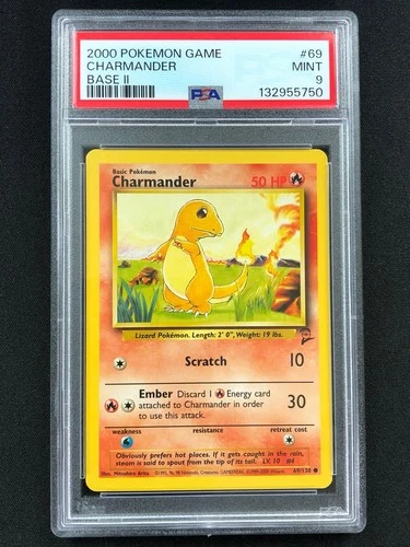 Pokemon 2000 Charmander 69/130 PSA 9