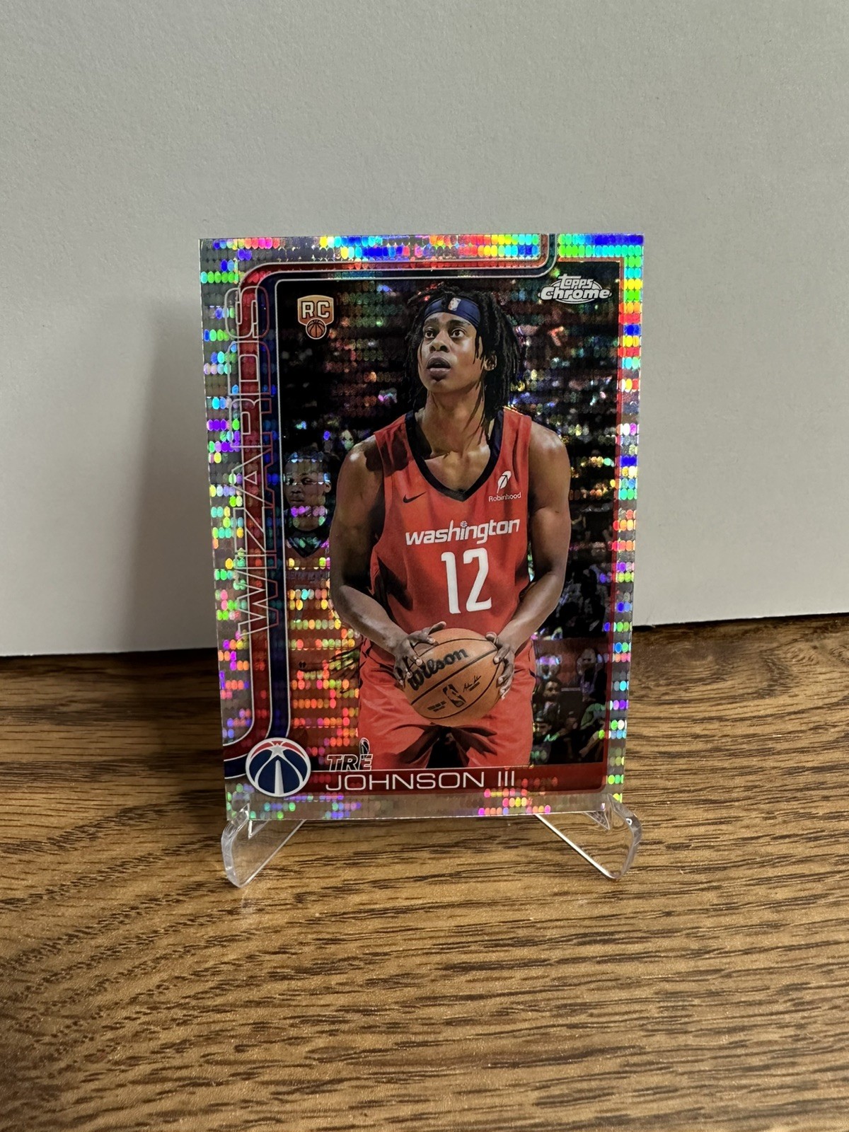 2025-26 Topps Chrome Tre Johnson #256 Pulsar Refractor (RC)