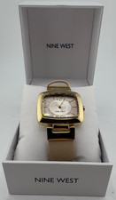 Nine West Women's Strap Watch Beige Gold, Brand New with tags and original box