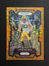 2023 Panini Prizm Lukas Van Ness Orange Disco RC #336 Packers