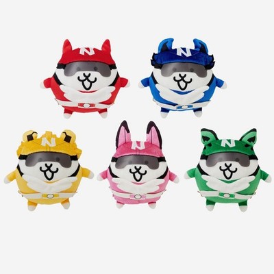 The Battle Cats Plush S Nyanko Rangers 5-Piece Set Nyanko Daisenso