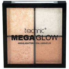 Technic Mega Glow Highlighter - Quad Powders Shimmer Contouring Peach Champagne