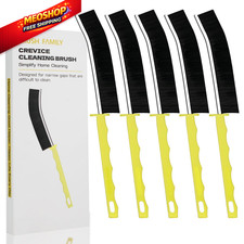 5-Pack Heavy-Duty Crevice Cleaning Brushes   Stiff Bristles Small, 5 Black