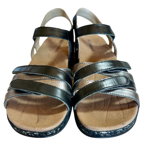 Romika Fidschi 74 Adjustable Metallic Leather Sandals Comfort Shoes EU 41 NEW - Picture 7 of 15