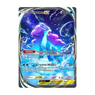 #ad Suicune ex Holo Full Art Textured Pokemon TCG Card $9.99