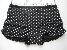 VICTORIA'S SECRET PINK Cotton Boyshort Panty VS Black White Polka Dot S M L XL