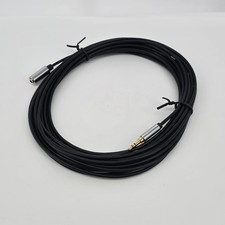 Amazon Basics 3.5mm Aux Jack Audio Extension Cable 25 Foot Black Male to Female