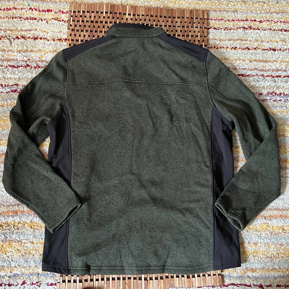 Chaqueta polar Gerry Tech cremallera completa verde selva negra para hombre talla XL Foto 2 de 3