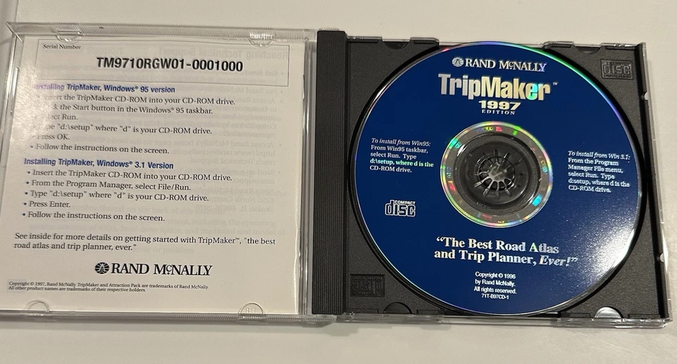 Rand McNally TripMaker 1997 Windows CD - Image 4 of 4