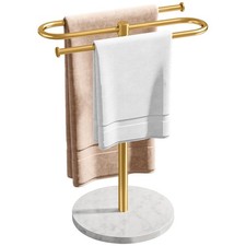 Countertop Towel Stand Free Standing with Marble Base, S-Shape Hand Towel Sta...