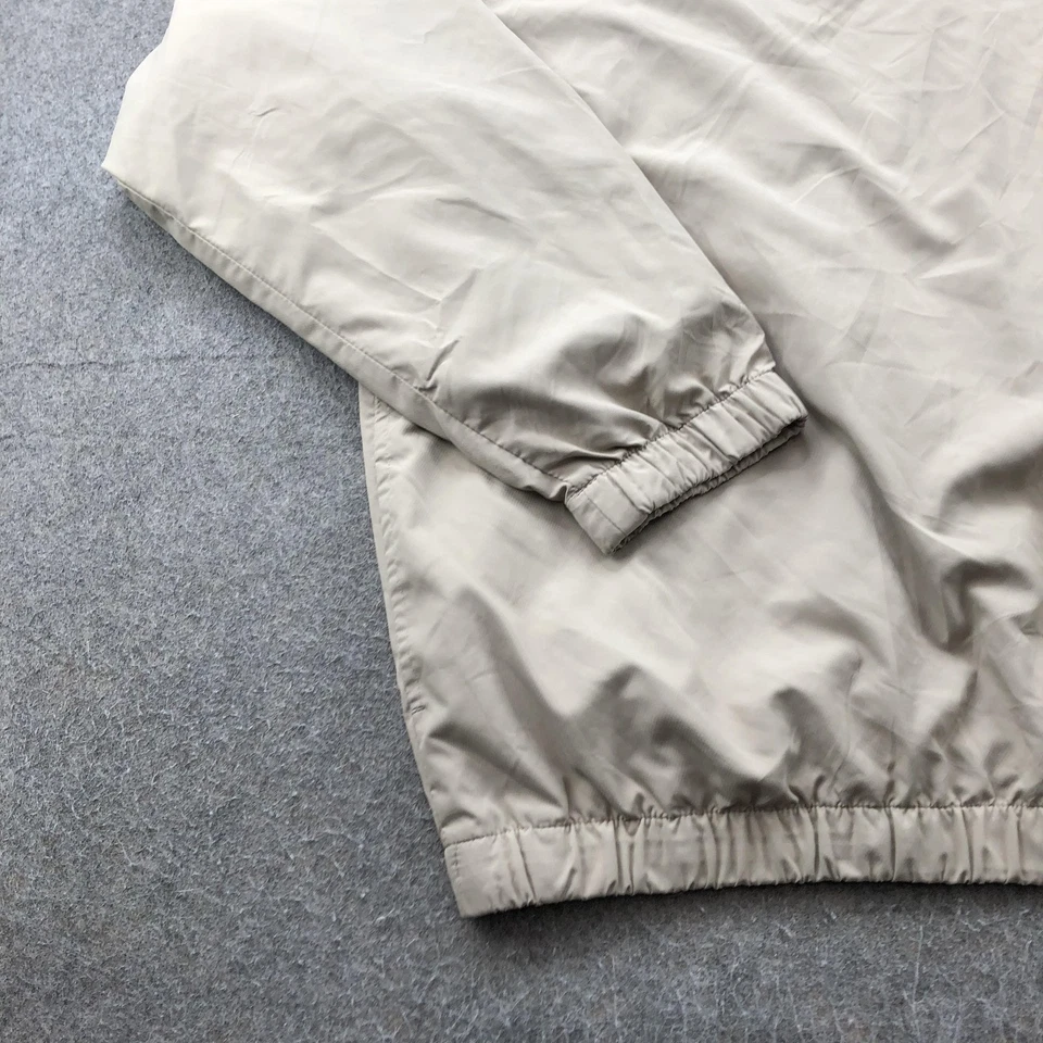 Chaqueta Pullover Greg Norman Para Hombres Grande Tostada Cuello en V Rompevientos Golf Logo de Tiburón Foto 2 de 4