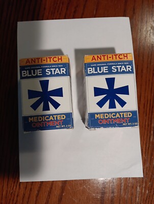2x Blue Star Anti-Itch Medicated Ointment, 2oz - Exp 01/2025