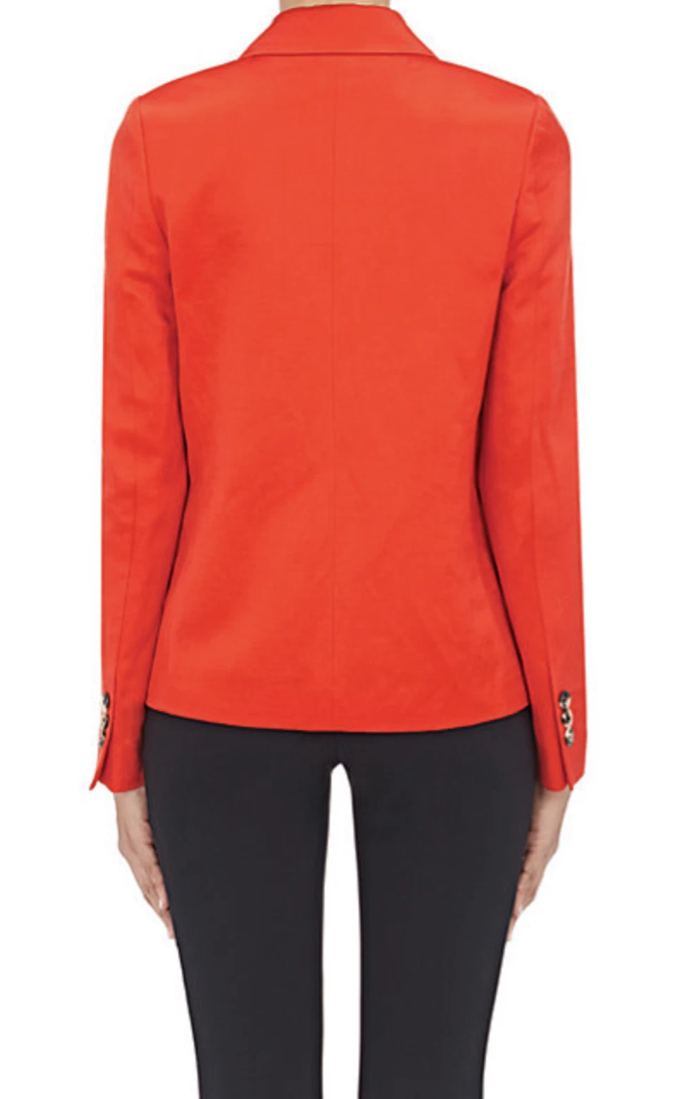 Giacca blazer LANVIN seta con rosetta FR 36 US 4 rosso $3090 Gucci nuova con etichette