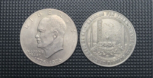1967 Harold's Club Vintage Casino Game Token Gambling Gaming Coin Reno Nevada - Picture 4 of 5
