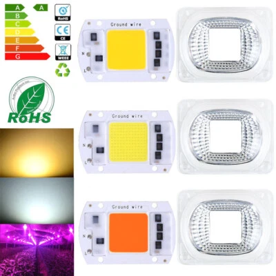 30W 50W 70W 100W Driverless High Power Floodlight COB LED Chip Lens Reflector - Image 1 of 4