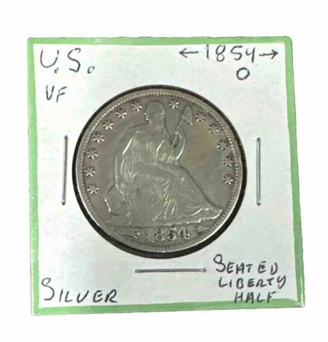 1854 O US Seated Liberty Half 50c VF