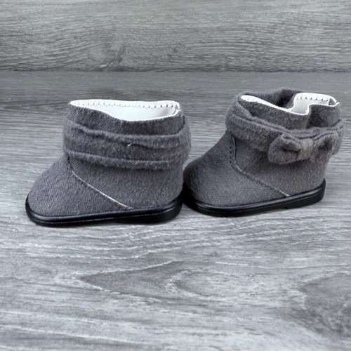 American Girl DOTY 2015 18" Doll Grace Meet Outfit Medium Gray Ankle Boots Only - Picture 2 of 10