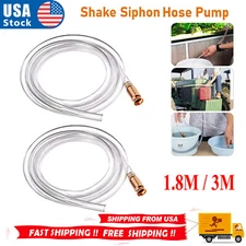 1.8M/3M 6FT Siphon Hose Pump Self Priming Jiggler Shaker Transfer Fuel Water Oil