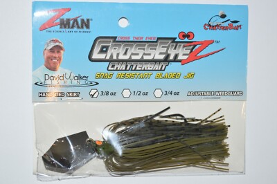 zman z-man crosseyez chatterbait 3/8oz snag resistant bladed jig green pumpkin