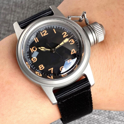 36mm Sapphire Glass PT5000 NH35A Automatic 200m Diving Sandblast Frog Mens Watch