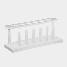 6-Place 18mm Plastic Test Tube Rack, White (Single)