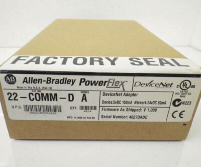 New Allen Bradley 22-COMM-D Device Net Adapter Communication Ser A US