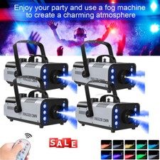 4Pack 1200W DMX DJ Fog Smoke Machine RGB 6LED Show Stage Effect Fogger Remote